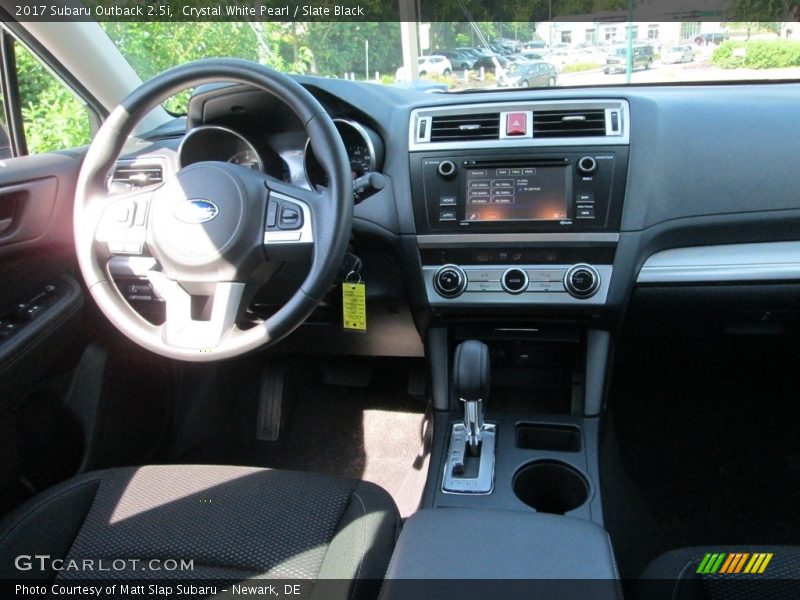Crystal White Pearl / Slate Black 2017 Subaru Outback 2.5i