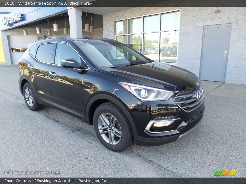 Black / Gray 2018 Hyundai Santa Fe Sport AWD