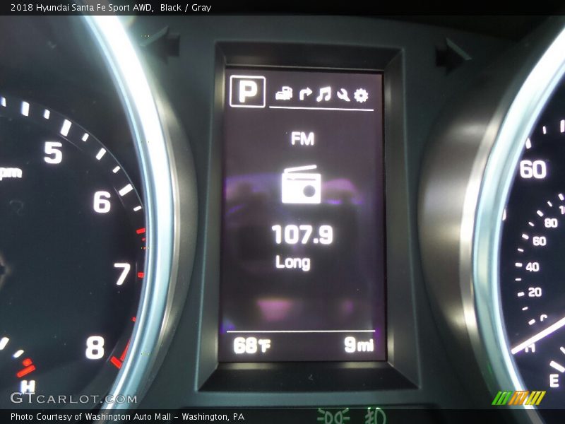 Black / Gray 2018 Hyundai Santa Fe Sport AWD
