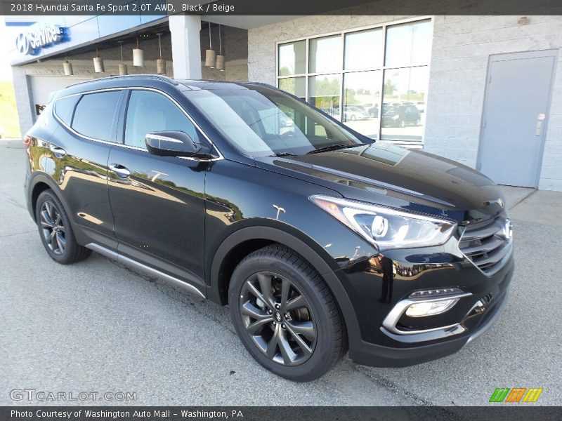 Black / Beige 2018 Hyundai Santa Fe Sport 2.0T AWD
