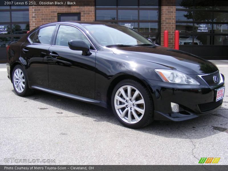 Obsidian Black / Black 2007 Lexus IS 250