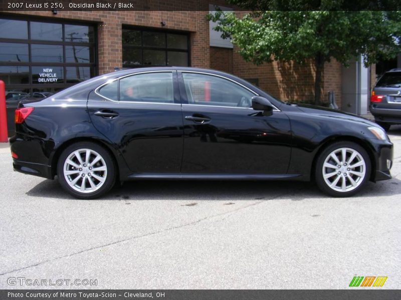 Obsidian Black / Black 2007 Lexus IS 250