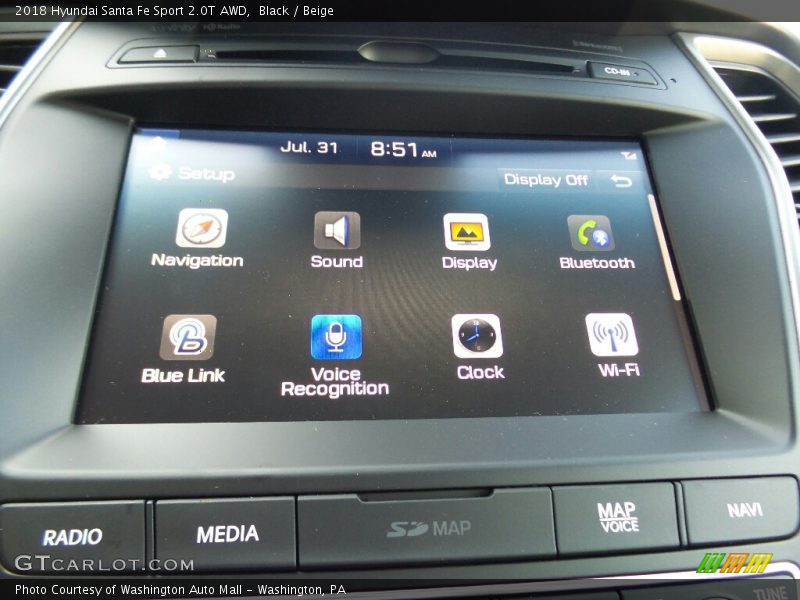 Black / Beige 2018 Hyundai Santa Fe Sport 2.0T AWD