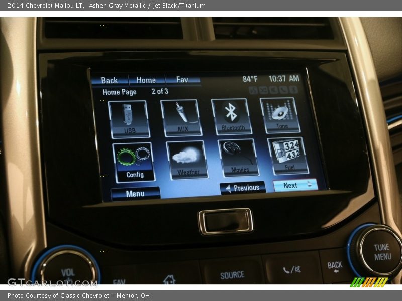 Ashen Gray Metallic / Jet Black/Titanium 2014 Chevrolet Malibu LT