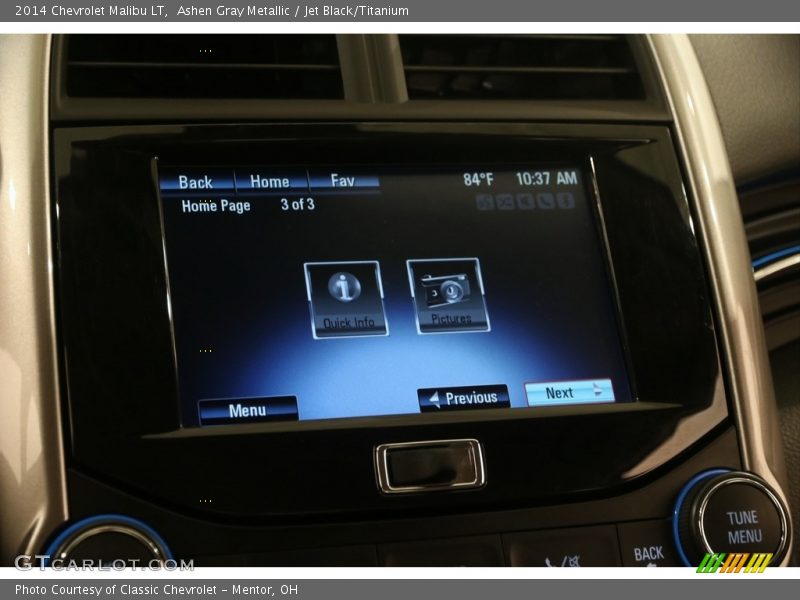 Ashen Gray Metallic / Jet Black/Titanium 2014 Chevrolet Malibu LT