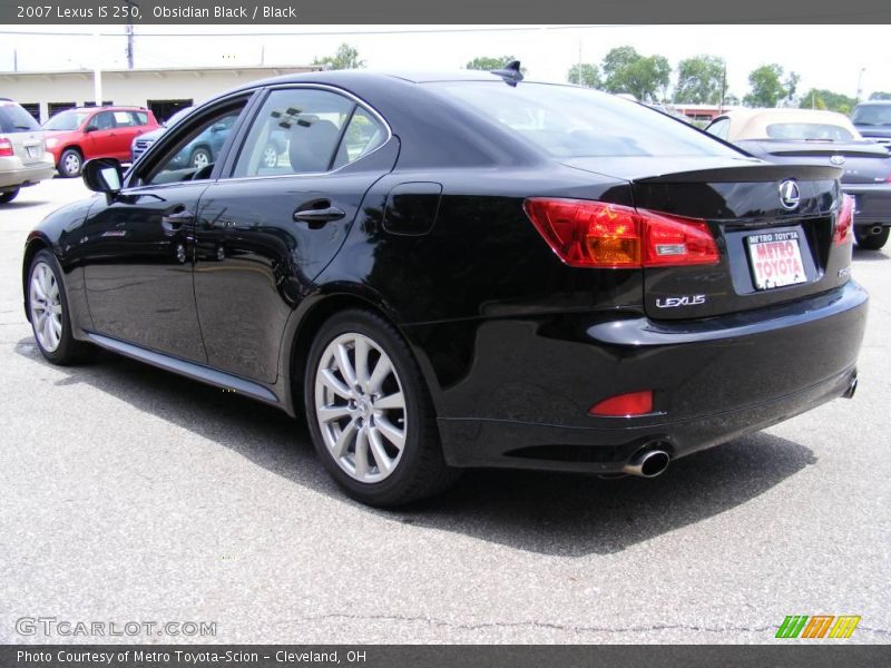 Obsidian Black / Black 2007 Lexus IS 250