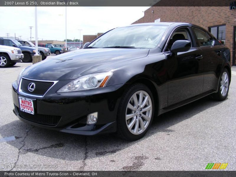 Obsidian Black / Black 2007 Lexus IS 250