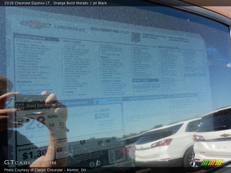 Orange Burst Metallic / Jet Black 2018 Chevrolet Equinox LT