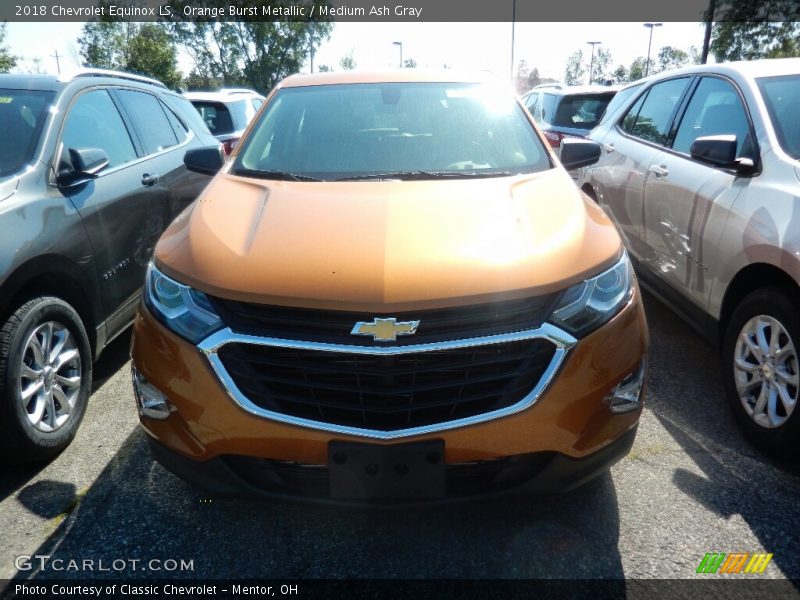 Orange Burst Metallic / Medium Ash Gray 2018 Chevrolet Equinox LS