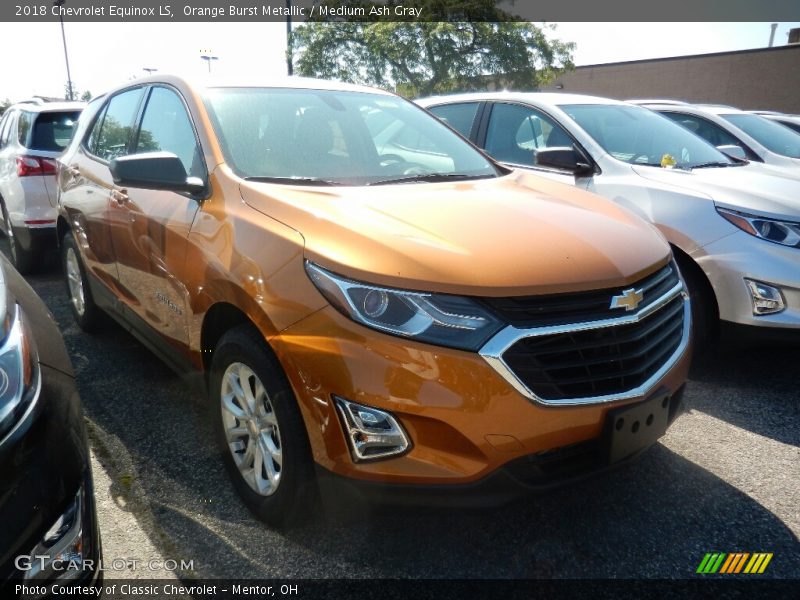 Orange Burst Metallic / Medium Ash Gray 2018 Chevrolet Equinox LS