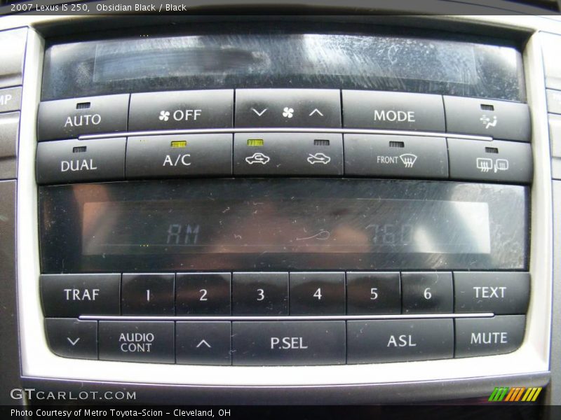 Obsidian Black / Black 2007 Lexus IS 250