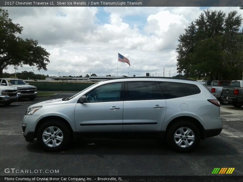 Silver Ice Metallic / Dark Titanium/Light Titanium 2017 Chevrolet Traverse LS