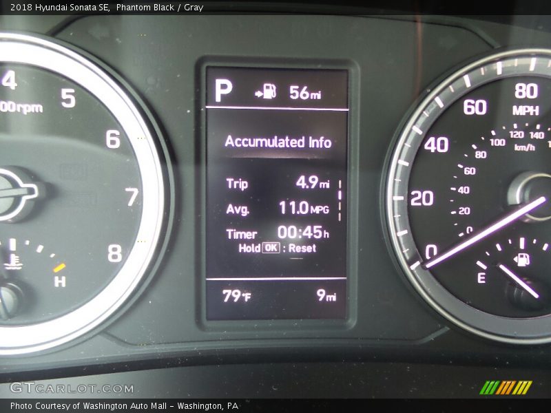 Phantom Black / Gray 2018 Hyundai Sonata SE