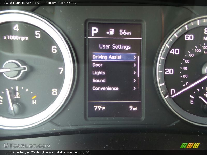 Phantom Black / Gray 2018 Hyundai Sonata SE