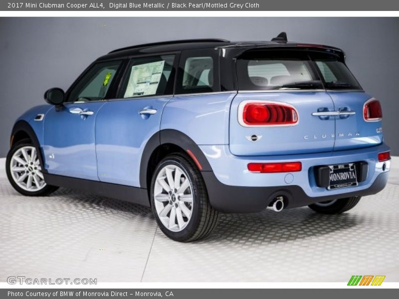 Digital Blue Metallic / Black Pearl/Mottled Grey Cloth 2017 Mini Clubman Cooper ALL4