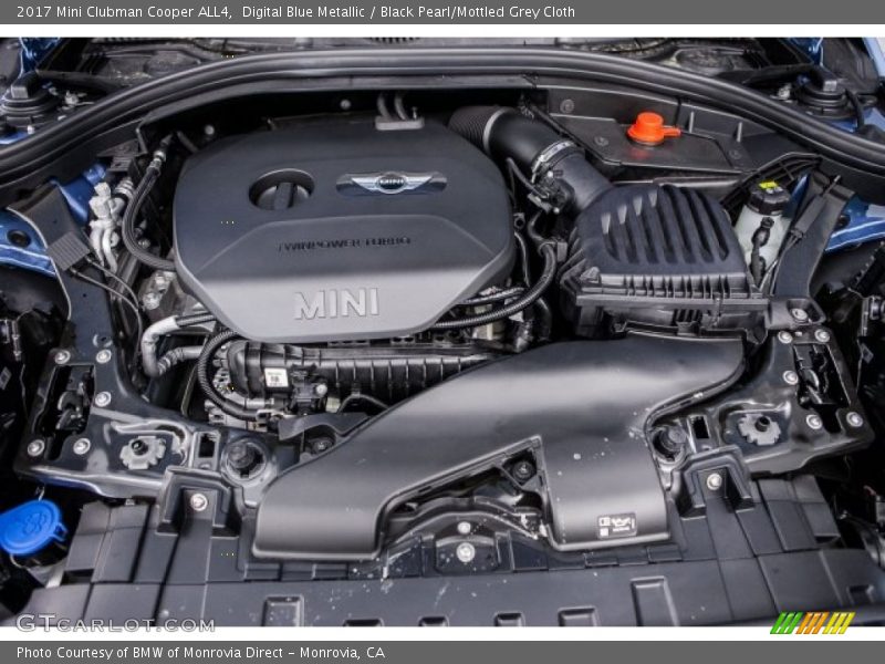 Digital Blue Metallic / Black Pearl/Mottled Grey Cloth 2017 Mini Clubman Cooper ALL4