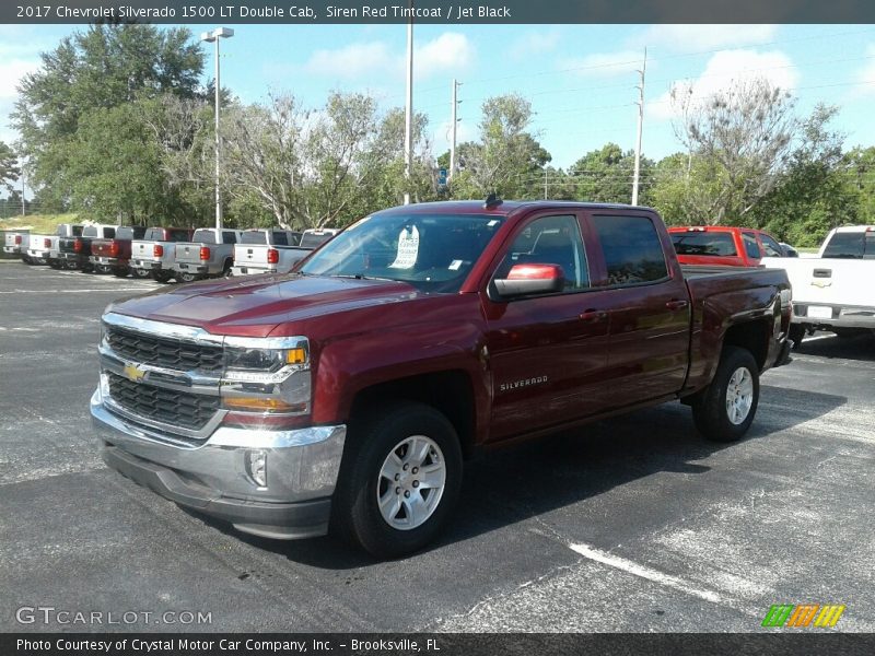 Siren Red Tintcoat / Jet Black 2017 Chevrolet Silverado 1500 LT Double Cab