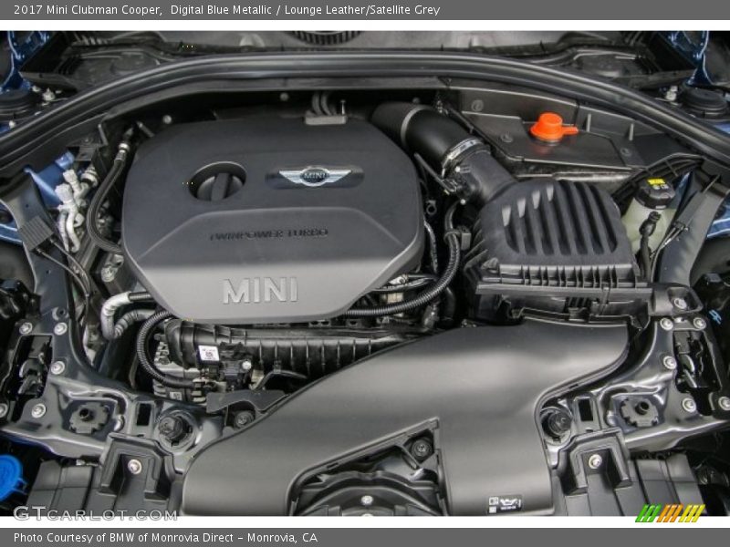 Digital Blue Metallic / Lounge Leather/Satellite Grey 2017 Mini Clubman Cooper