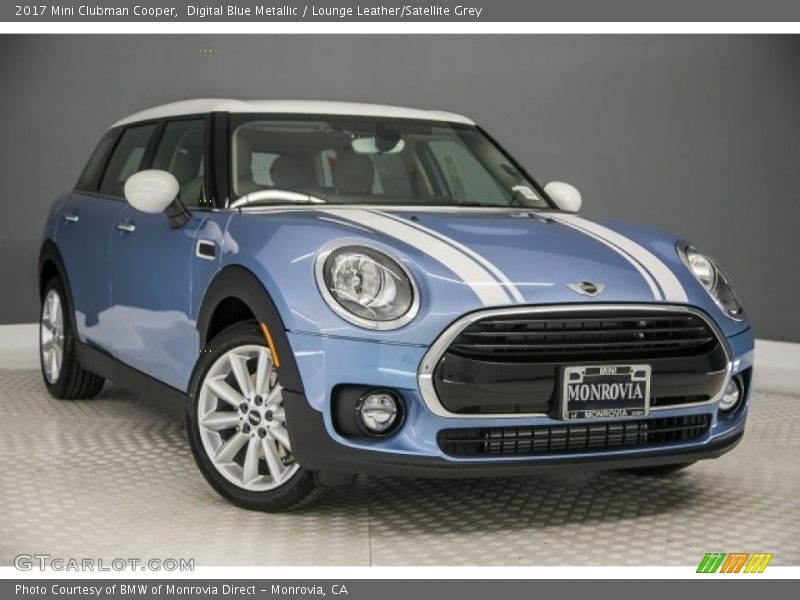 Digital Blue Metallic / Lounge Leather/Satellite Grey 2017 Mini Clubman Cooper