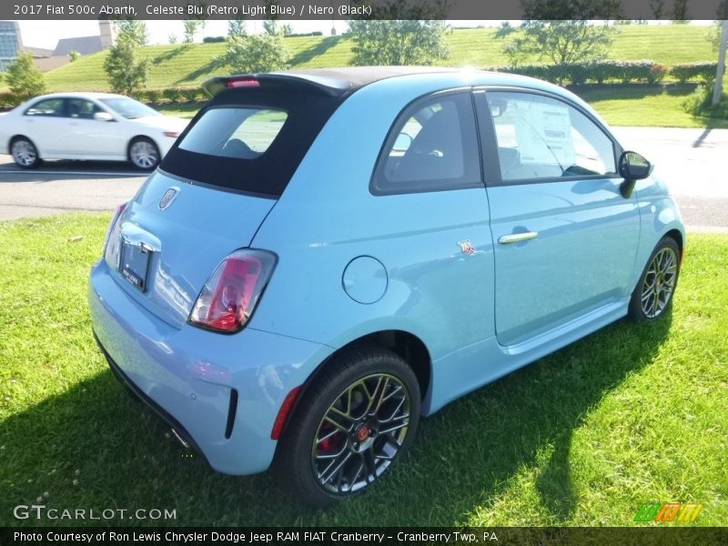 Celeste Blu (Retro Light Blue) / Nero (Black) 2017 Fiat 500c Abarth