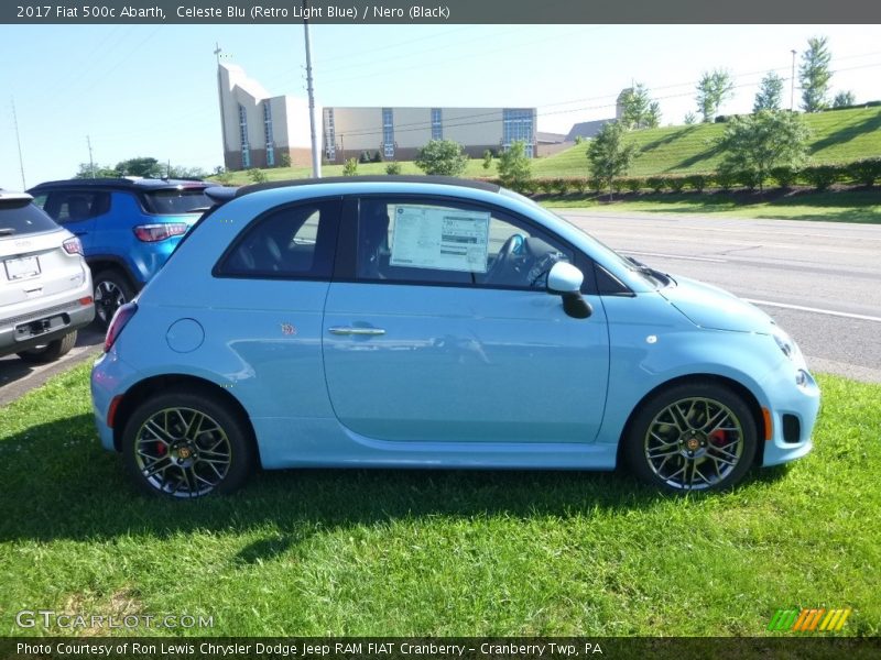 2017 500c Abarth Celeste Blu (Retro Light Blue)