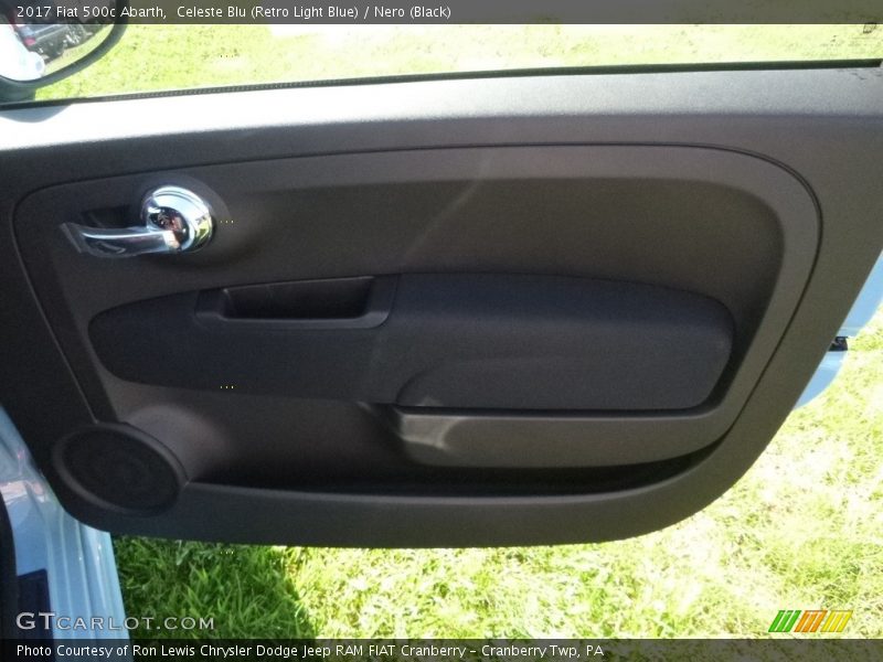 Celeste Blu (Retro Light Blue) / Nero (Black) 2017 Fiat 500c Abarth