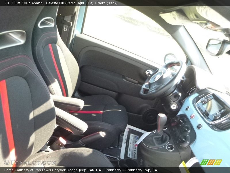 Celeste Blu (Retro Light Blue) / Nero (Black) 2017 Fiat 500c Abarth