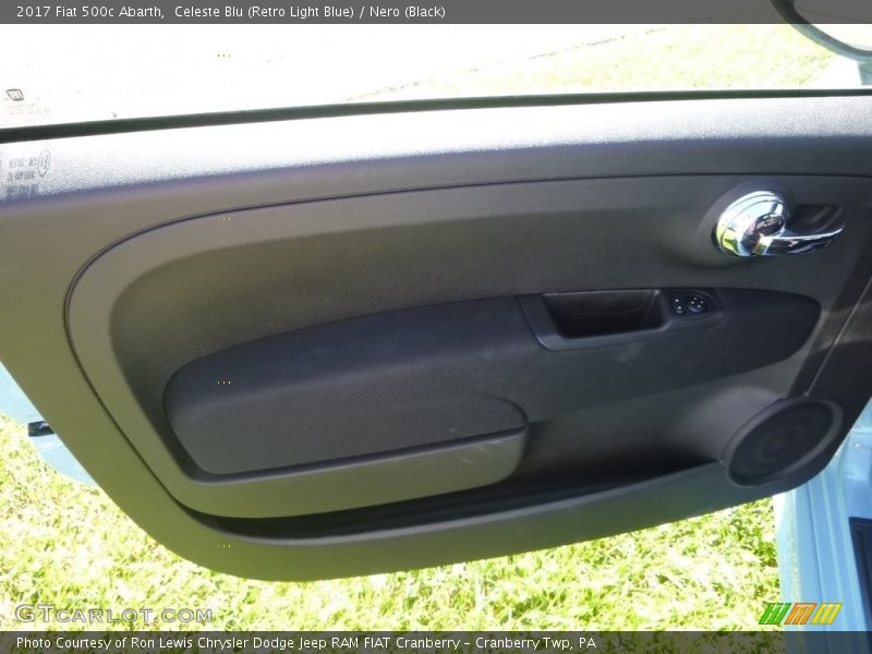 Celeste Blu (Retro Light Blue) / Nero (Black) 2017 Fiat 500c Abarth