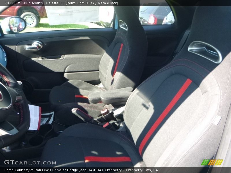 Celeste Blu (Retro Light Blue) / Nero (Black) 2017 Fiat 500c Abarth