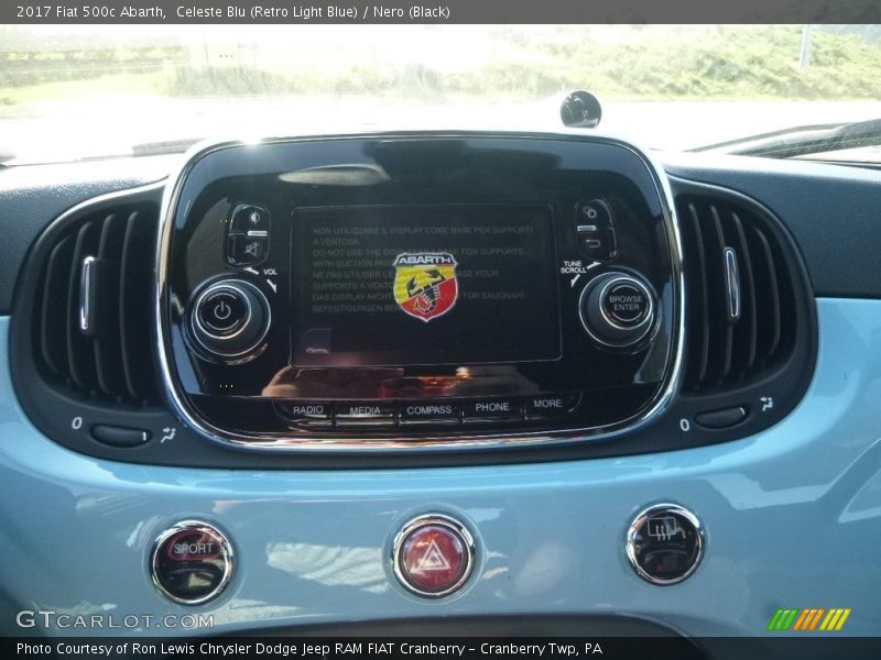 Controls of 2017 500c Abarth