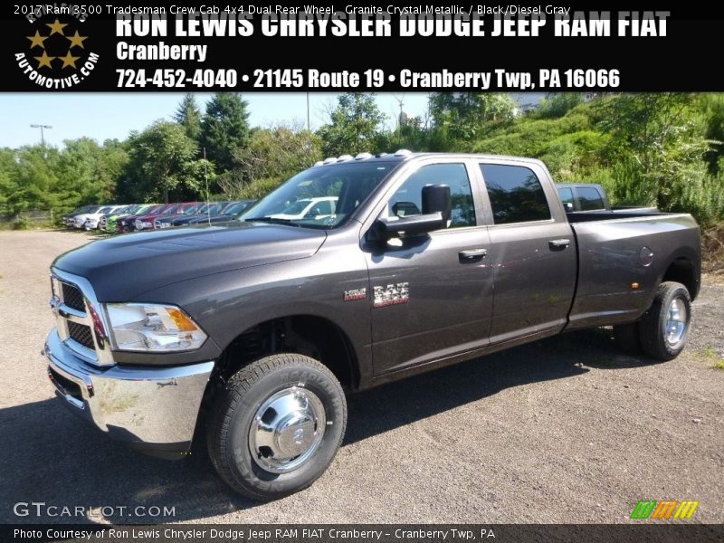 Granite Crystal Metallic / Black/Diesel Gray 2017 Ram 3500 Tradesman Crew Cab 4x4 Dual Rear Wheel