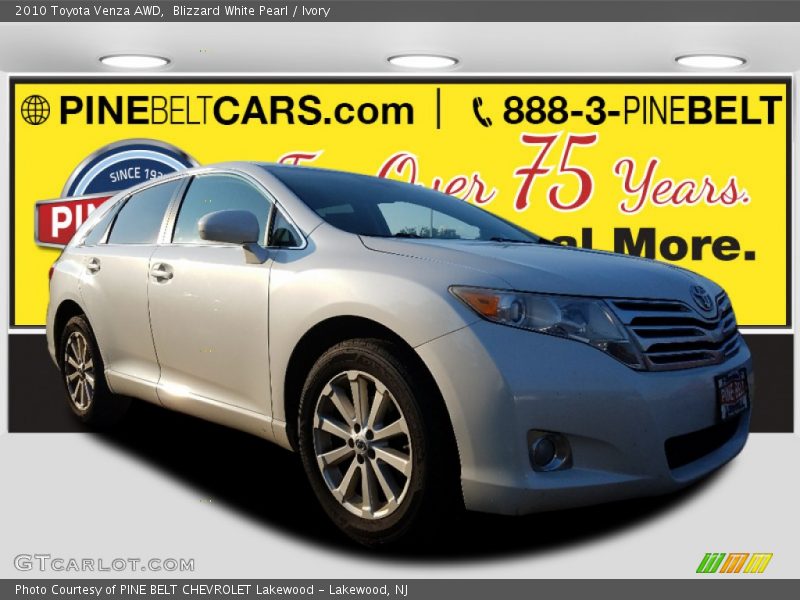 Blizzard White Pearl / Ivory 2010 Toyota Venza AWD