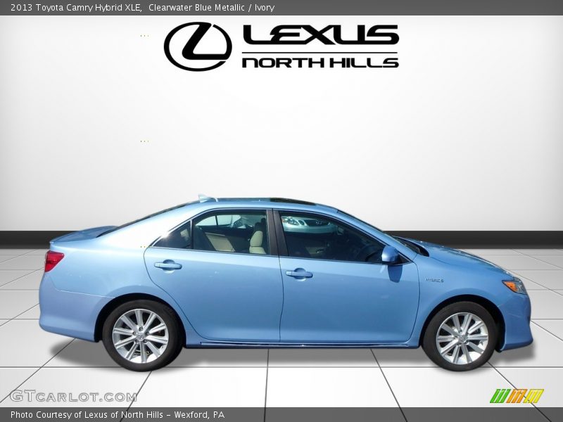 Clearwater Blue Metallic / Ivory 2013 Toyota Camry Hybrid XLE