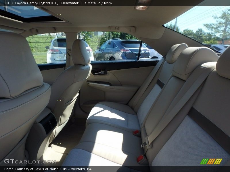 Clearwater Blue Metallic / Ivory 2013 Toyota Camry Hybrid XLE