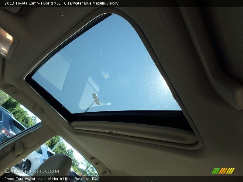 Clearwater Blue Metallic / Ivory 2013 Toyota Camry Hybrid XLE