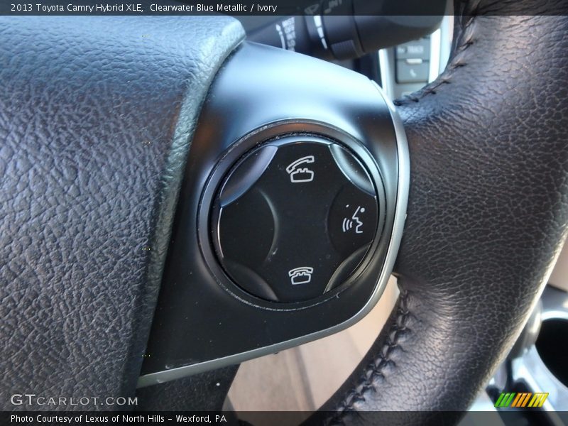 Clearwater Blue Metallic / Ivory 2013 Toyota Camry Hybrid XLE