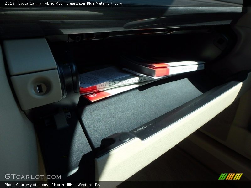 Clearwater Blue Metallic / Ivory 2013 Toyota Camry Hybrid XLE