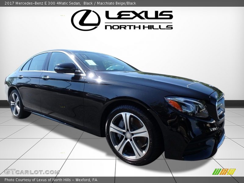Black / Macchiato Beige/Black 2017 Mercedes-Benz E 300 4Matic Sedan