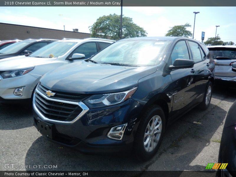 Storm Blue Metallic / Medium Ash Gray 2018 Chevrolet Equinox LS