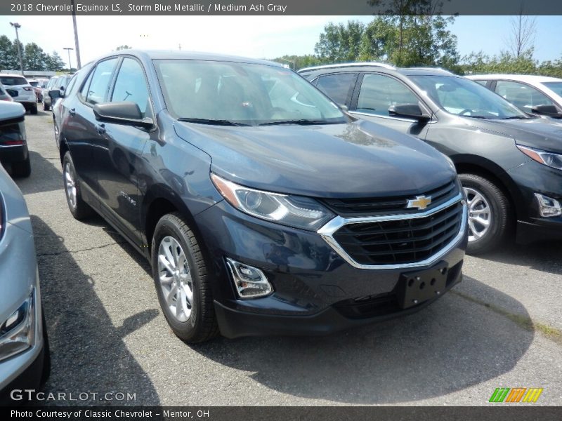 Storm Blue Metallic / Medium Ash Gray 2018 Chevrolet Equinox LS
