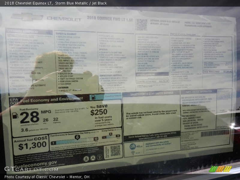 Storm Blue Metallic / Jet Black 2018 Chevrolet Equinox LT