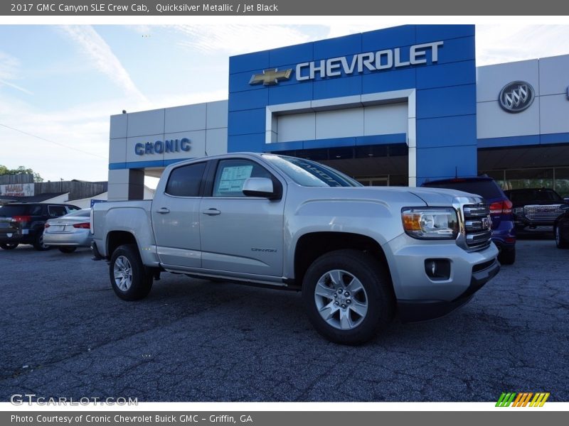 Quicksilver Metallic / Jet Black 2017 GMC Canyon SLE Crew Cab