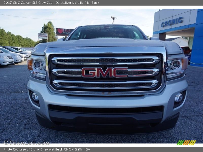 Quicksilver Metallic / Jet Black 2017 GMC Canyon SLE Crew Cab