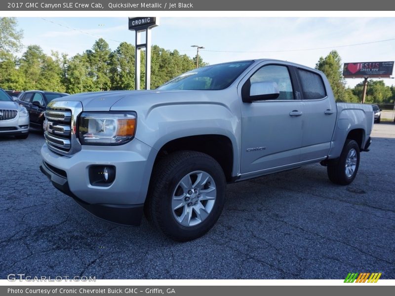 Quicksilver Metallic / Jet Black 2017 GMC Canyon SLE Crew Cab