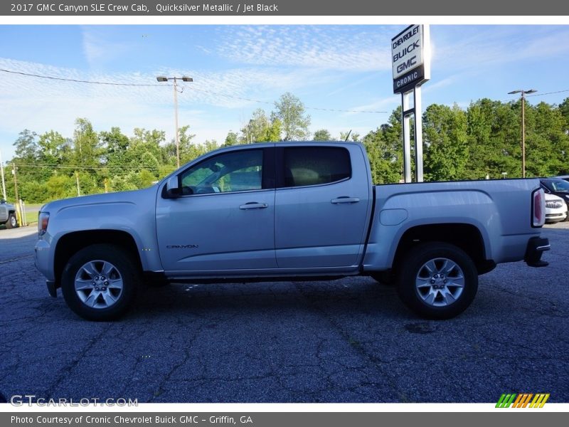 Quicksilver Metallic / Jet Black 2017 GMC Canyon SLE Crew Cab