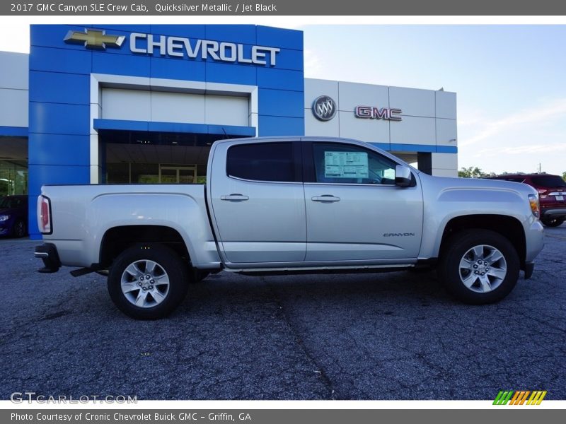 Quicksilver Metallic / Jet Black 2017 GMC Canyon SLE Crew Cab