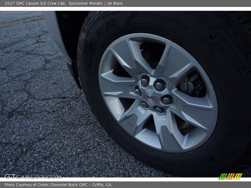 Quicksilver Metallic / Jet Black 2017 GMC Canyon SLE Crew Cab
