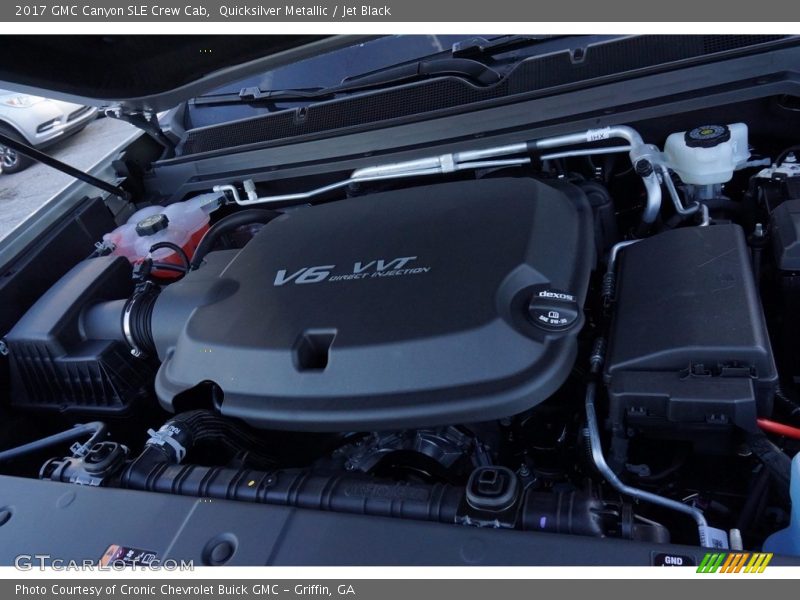 Quicksilver Metallic / Jet Black 2017 GMC Canyon SLE Crew Cab