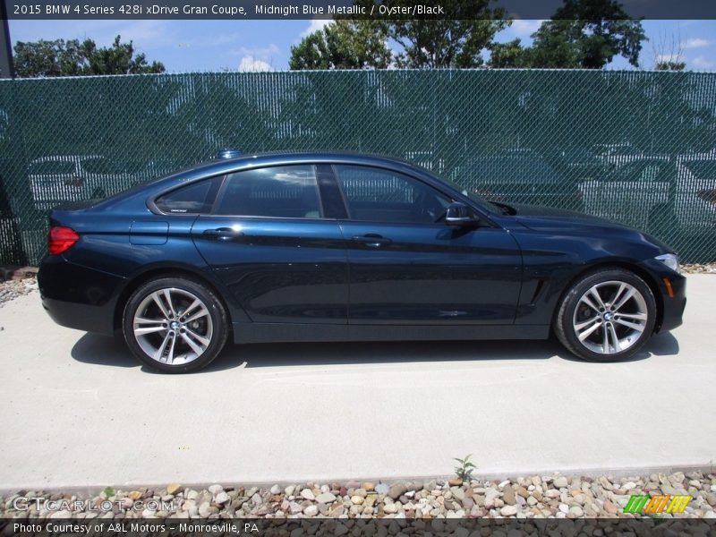 Midnight Blue Metallic / Oyster/Black 2015 BMW 4 Series 428i xDrive Gran Coupe