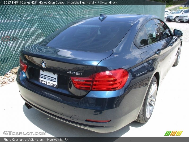 Midnight Blue Metallic / Oyster/Black 2015 BMW 4 Series 428i xDrive Gran Coupe